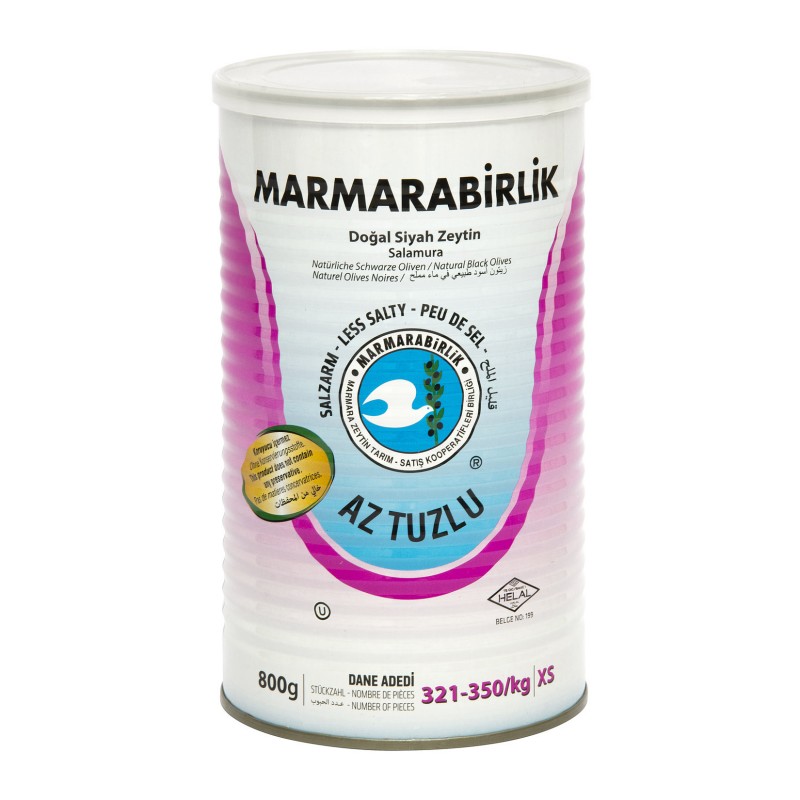 Marmarab Black Olives Less Salty S 800g