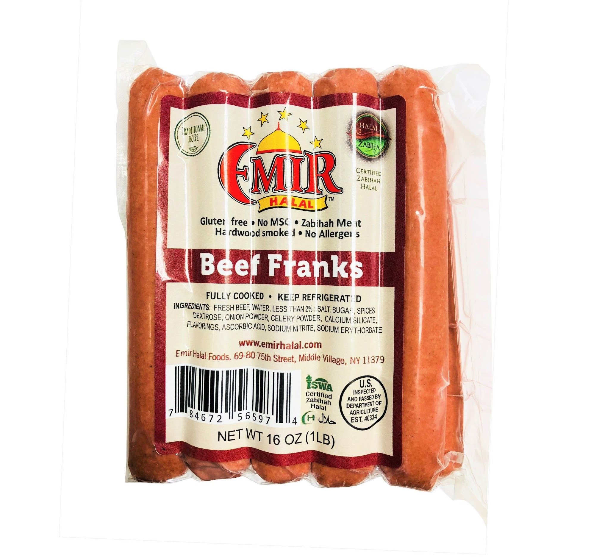 Emir Beef Franks 1lb