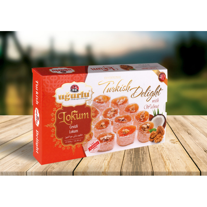 Ugurlu Traditional Turkish Delight With Walnut 350g